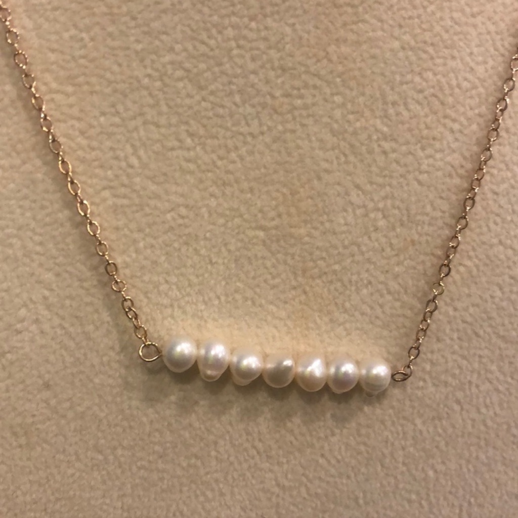 Simple Freshwater Pearl Bead Necklace-Boutique